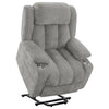 Houston Upholstered Power Lift Recliner Grey — product view 6