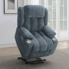 Houston Upholstered Power Lift Recliner Slate Blue — product view 4