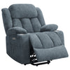 Houston Upholstered Power Lift Recliner Slate Blue — product view 5