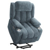 Houston Upholstered Power Lift Recliner Slate Blue — product view 6