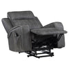 Raelynn Upholstered Power Lift Recliner Chair Grey — product view 7