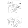 Raelynn Upholstered Power Lift Recliner Chair Grey — product view 10