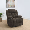 Houston Upholstered Power Lift Recliner Dark Brown — product view 2