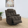 Houston Upholstered Power Lift Recliner Dark Brown — product view 3