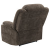 Houston Upholstered Power Lift Recliner Dark Brown — product view 10