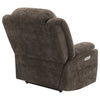 Houston Upholstered Power Lift Recliner Dark Brown — product view 11
