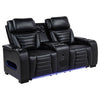 Zuma Dual Power Reclining Loveseat with Bluetooth and Storage Black — product view 1