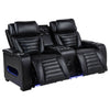 Zuma Dual Power Reclining Loveseat with Bluetooth and Storage Black — product view 4