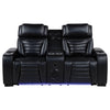 Zuma Dual Power Reclining Loveseat with Bluetooth and Storage Black — product view 5