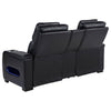 Zuma Dual Power Reclining Loveseat with Bluetooth and Storage Black — product view 6