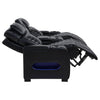 Zuma Dual Power Reclining Loveseat with Bluetooth and Storage Black — product view 7