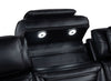Zuma Dual Power Reclining Loveseat with Bluetooth and Storage Black — product view 8