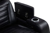 Zuma Dual Power Reclining Loveseat with Bluetooth and Storage Black — product view 12