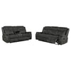 Lawrence 2-piece Upholstered Reclining Sofa Set Charcoal — product view 2