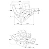 Lawrence 2-piece Upholstered Reclining Sofa Set Charcoal — product view 9