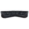 Hewitt Leather Dual Power Reclining Sectional Sofa Black — product view 3