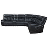 Hewitt Leather Dual Power Reclining Sectional Sofa Black — product view 5