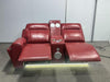 Rojas 3-Piece Dual Power Reclining L-Shaped Sectional with Bluetooth Red — product view 4