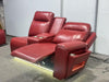 Rojas 3-Piece Dual Power Reclining L-Shaped Sectional with Bluetooth Red — product view 7