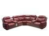 Rojas 3-Piece Dual Power Reclining L-Shaped Sectional with Bluetooth Red — product view 1