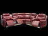 Rojas 3-Piece Dual Power Reclining L-Shaped Sectional with Bluetooth Red — product view 2