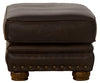 Roberto - Leather Ottoman - Cocoa