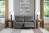 Next-Gen Durapella 2-Piece Power Reclining Sectional Loveseat - Slate
