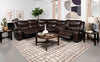 Sycamore Upholstered Power Reclining Sectional Sofa Brown — product view 2