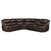 Sycamore Upholstered Power Reclining Sectional Sofa Brown — product view 3