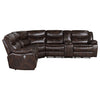 Sycamore Upholstered Power Reclining Sectional Sofa Brown — product view 7