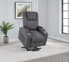 Louie Chenille Upholstered Power Lift Massage Chair Grey — product view 4