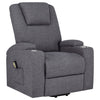 Louie Chenille Upholstered Power Lift Massage Chair Grey — product view 1