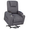 Louie Chenille Upholstered Power Lift Massage Chair Grey — product view 5