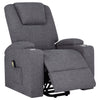 Louie Chenille Upholstered Power Lift Massage Chair Grey — product view 6