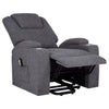 Louie Chenille Upholstered Power Lift Massage Chair Grey — product view 7