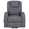 Louie Chenille Upholstered Power Lift Massage Chair Grey — product view 8