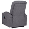 Louie Chenille Upholstered Power Lift Massage Chair Grey — product view 9