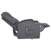 Louie Chenille Upholstered Power Lift Massage Chair Grey — product view 10