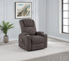 Louie Chenille Upholstered Power Lift Massage Chair Brown — product view 2