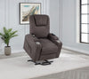 Louie Chenille Upholstered Power Lift Massage Chair Brown — product view 4