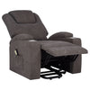Louie Chenille Upholstered Power Lift Massage Chair Brown — product view 7