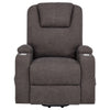Louie Chenille Upholstered Power Lift Massage Chair Brown — product view 8