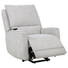 Sylmar Chenille Upholstered Dual Power Lift Recliner Dove Grey — product view 3