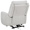 Sylmar Chenille Upholstered Dual Power Lift Recliner Dove Grey — product view 7