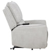 Sylmar Chenille Upholstered Dual Power Lift Recliner Dove Grey — product view 9