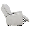 Sylmar Chenille Upholstered Dual Power Lift Recliner Dove Grey — product view 10
