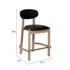Rilou Counter Stool Black & Natural — Set of 2