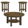 Ottowa - Round Wood Coffee Table Set