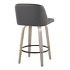 Toriano - 26" Fixed-Height Counter Stool (Set of 2) - Dark Gray And Light Gray