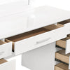Felicity - 9-Drawer Vanity Table With Lighted Mirror - Glossy White